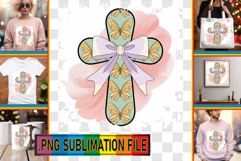VIBRANT PNG Sublimation Gifts, Cross and Bow Product Image 1