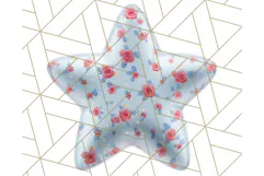 Cute Puffy Star Clipart PNG, 3D Glossy Pastel Stars Clip Art Product Image 5