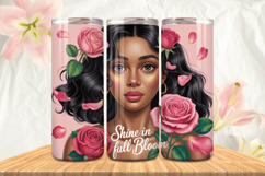 Black Girl Magic Black Woman Positive mind 20oz Tumbler wrap Product Image 1