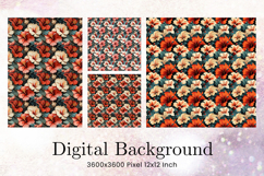 Flower Pattern Background Wallpaper Digital Paper_110 Product Image 1