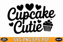 Cupcake Cutie Valentine Day SVG | SVG Cut files Product Image 1