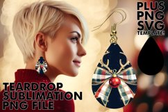 Bright Teardrop Earrings DESIGN IDEAS, Christmas Bow Product Image 1