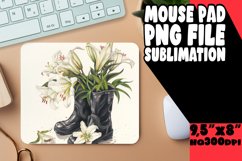 Colorful Flowered Mousepad Sublimation PNG Product Image 1