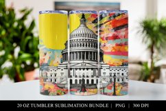 Washington Pop Art 20 oz Skinny Tumbler Sublimation Product Image 1