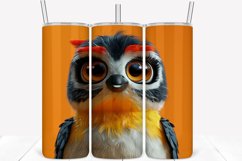 3D Cartoon Bird 20oz Skinny Tumbler Wrap Product Image 1