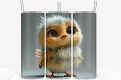 3D Cartoon Bird 20oz Skinny Tumbler Wrap Product Image 1