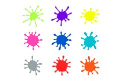 Paint splatters. Vector colorful splash isolated. Watercolor Product Image 1