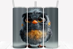 3D Cartoon Bird 20oz Skinny Tumbler Wrap Product Image 1