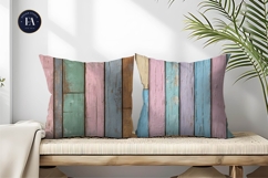 Painted Pastel Wood Planks Shabby Cottage Digital Paper Product Image 2