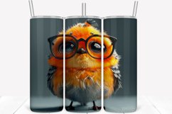 3D Cartoon Bird 20oz Skinny Tumbler Wrap Product Image 1