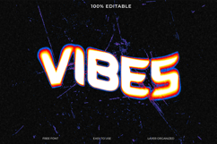 Editable Vibes Text Graphic with Grunge Effect Product Image 1