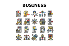 business process automation icons set vector Product Image 1