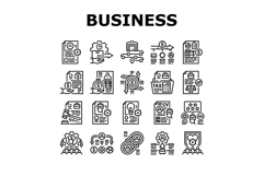 business process automation icons set vector Product Image 1
