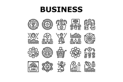 business process efficiency icons set vector Product Image 1