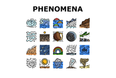 natural phenomena weather sun icons set vector Product Image 1