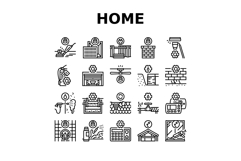 home maintenance cleaning icons set vector Product Image 1