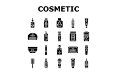 men cosmetic grooming skincare icons set vector Product Image 1