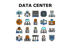 next gen data center automation icons set vector Product Image 1