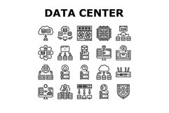 next gen data center automation icons set vector Product Image 1