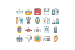 wearable technologies tracker icons set vector Product Image 1