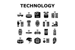 wearable technologies tracker icons set vector Product Image 1