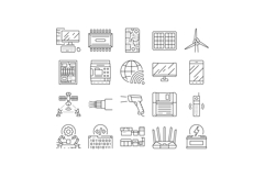 industry 3.0 cybernetics sensors icons set vector Product Image 1