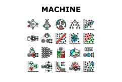 machine learning algorithm model icons set vector Product Image 1