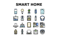 smart home wellness automation icons set vector Product Image 1