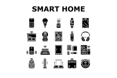 smart home wellness automation icons set vector Product Image 1