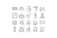 recovery wellness practices icons set vector Product Image 1