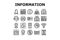 information data knowledge icons set vector Product Image 1