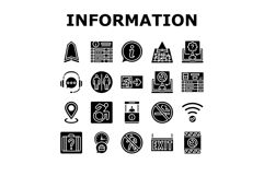 information data knowledge icons set vector Product Image 1