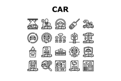 car dealership inventory icons set vector Product Image 1