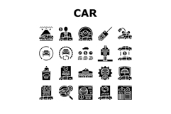 car dealership inventory icons set vector Product Image 1