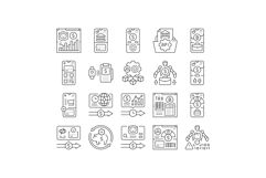 fintech blockchain payments icons set vector Product Image 1