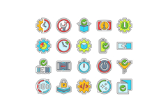 assembly setup product icons set vector Product Image 1