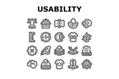comfort usability product icons set vector Product Image 1