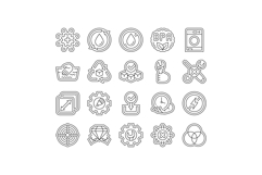 functionality features product icons set vector Product Image 1