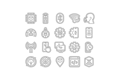 modern technology control product icons set vector Product Image 1