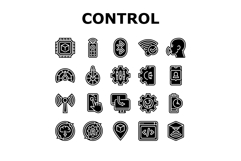 modern technology control product icons set vector Product Image 1