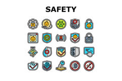safety protection product icons set vector Product Image 1
