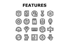 additional features product icons set vector Product Image 1