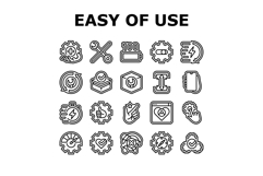 ease of use product icons set vector Product Image 1