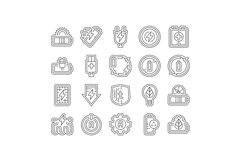 energy charging product icons set vector Product Image 1