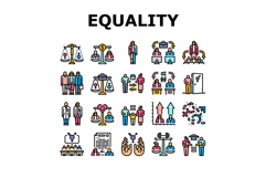 gender equality empowerment icons set vector Product Image 1