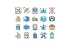 portability convenience product icons set vector Product Image 1