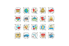human dreams icons set vector Product Image 1