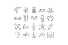 functional fitness mobility icons set vector Product Image 1