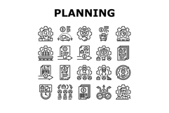 enterpriser resource planning erp icons set vector Product Image 1