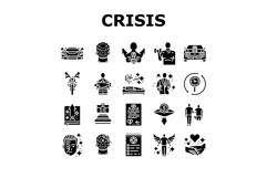 man midlife crisis aging icons set vector Product Image 1